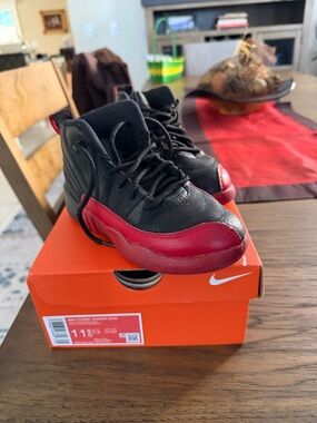 Nike Kids Black and Red High-Top Sneakers